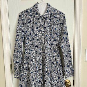 J.Crew Factory Blue Floral Dress